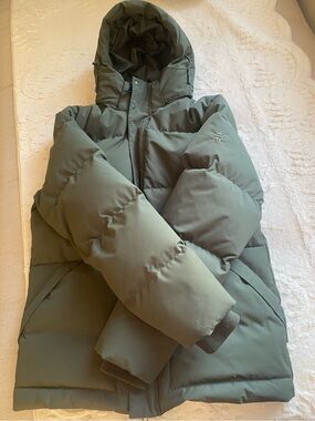 Wood Wood Hooded Olive Puffer Jacket